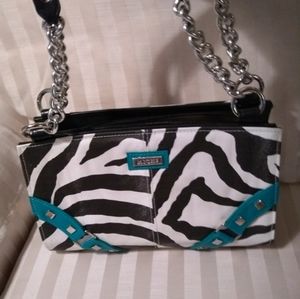 Miche 🩴Teal Blue Zebra Shell
